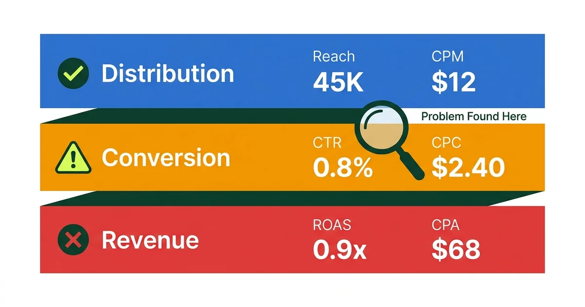 Facebook Ads Not Working? The 3-Layer Diagnosis